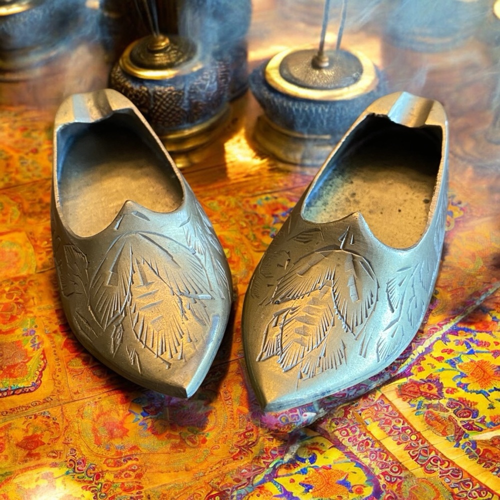 MCM Brass Incense Burners or Mini Ashtray Pair